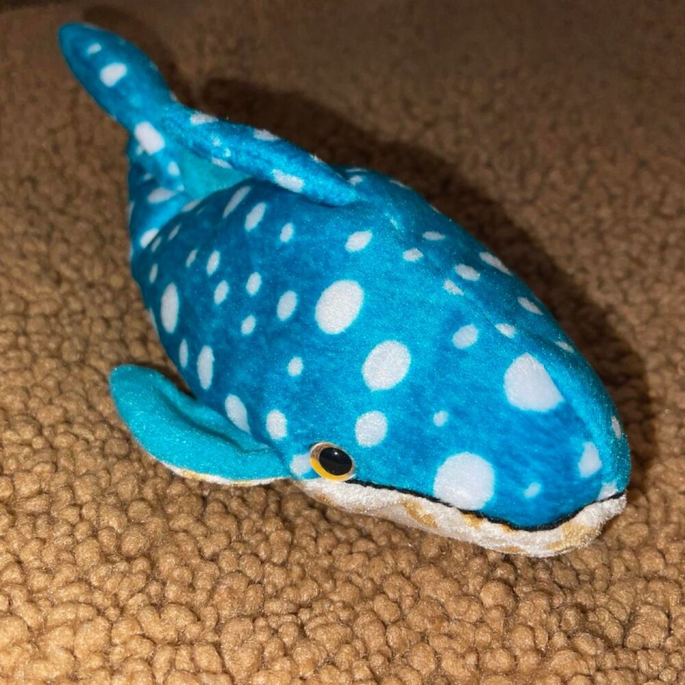 Vintage Ty Beanie Baby - POSEIDON the Whale Shark (2001 Retired) Plush Animal